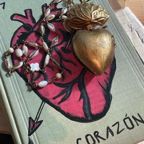 French Reliquary Inspired Sacred Heart Brocante Charlotte antique Limited qty - Picture 15 of 15